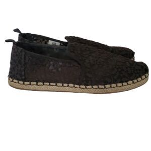 *Tom's Black Lace Espadrille Sz.8